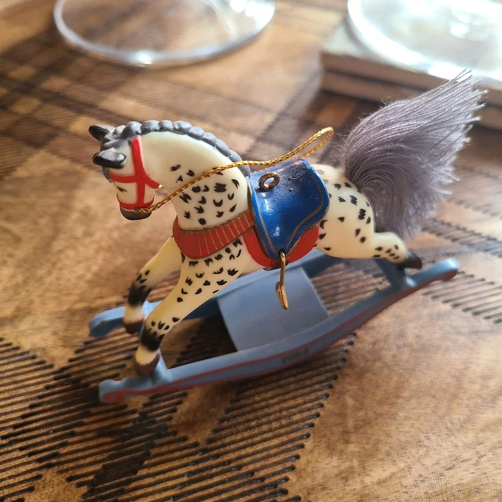 Hallmark rocking horse ornament 1984